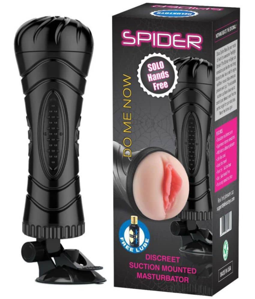 KAMAHOUSE SOLO HAND FREE SPIDER Masturbator MASTURBATOR SOFT&REAL PUSSY FOR MEN + FREE AQUA MOI LUBRICANT