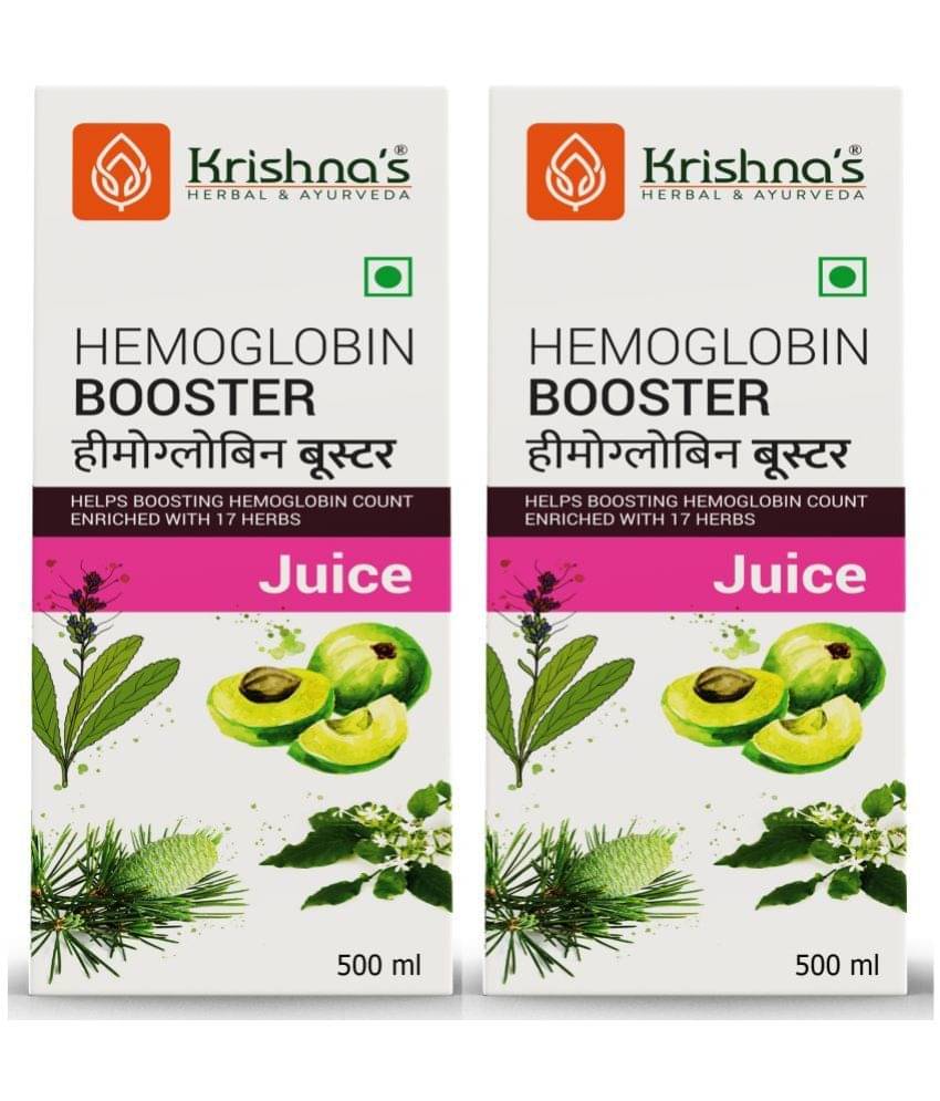 Krishna's Herbal & Ayurveda Hemoglobin Booster Juice 500ml ( Pack of 2 )     			Krishna's Herbal & Ayurveda Hemoglobin Booster Juice 500ml ( Pack of 2 )