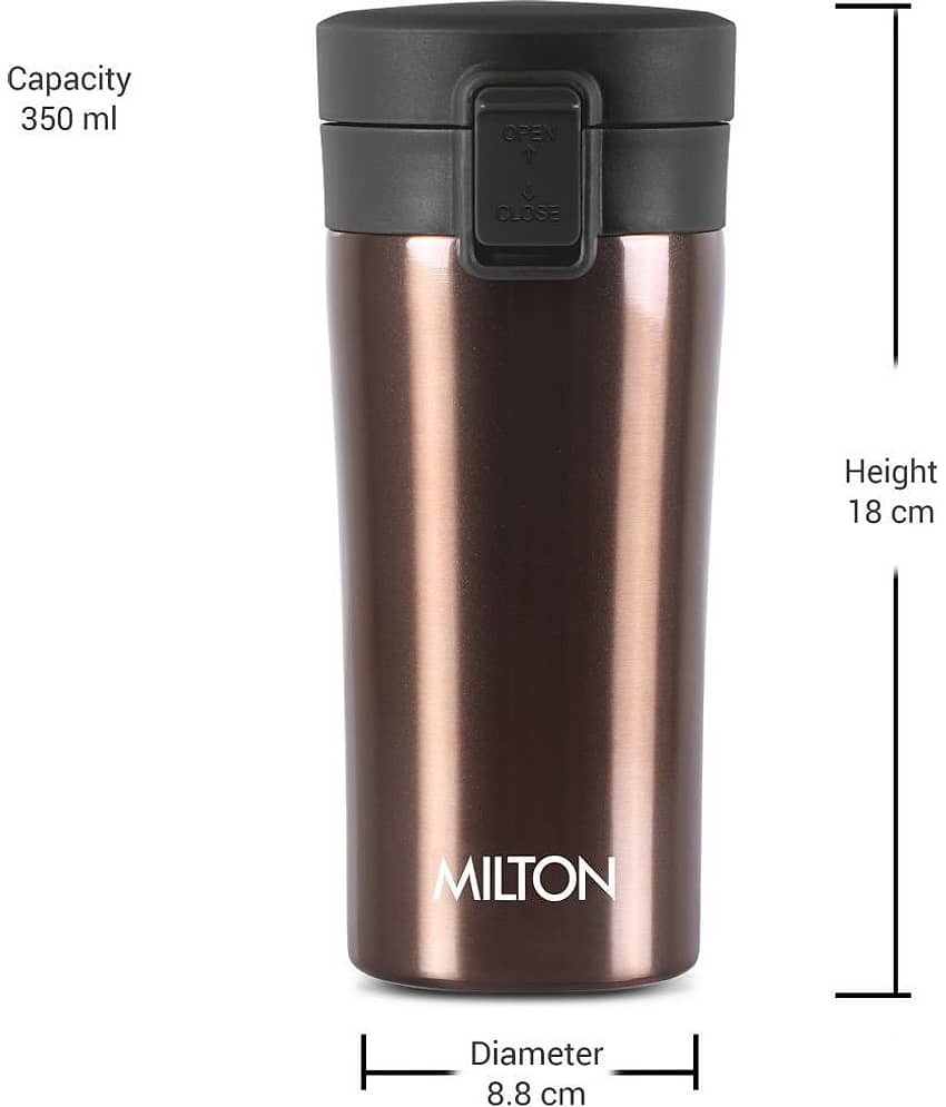 Milton Thermosteel Vacuum Insulated Coffee Mug, 350 ml, Coffee