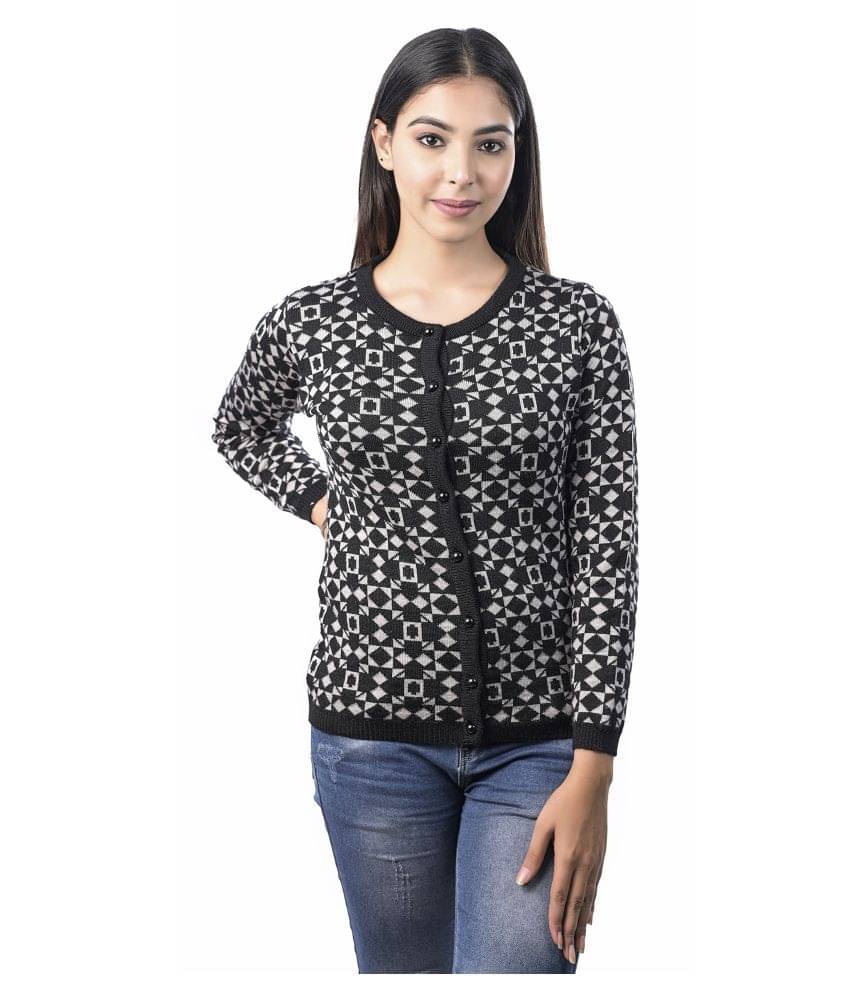 Ogarti Acrylic Grey Buttoned Cardigans - Single Ogarti Acrylic Grey Buttoned Cardigans - Single