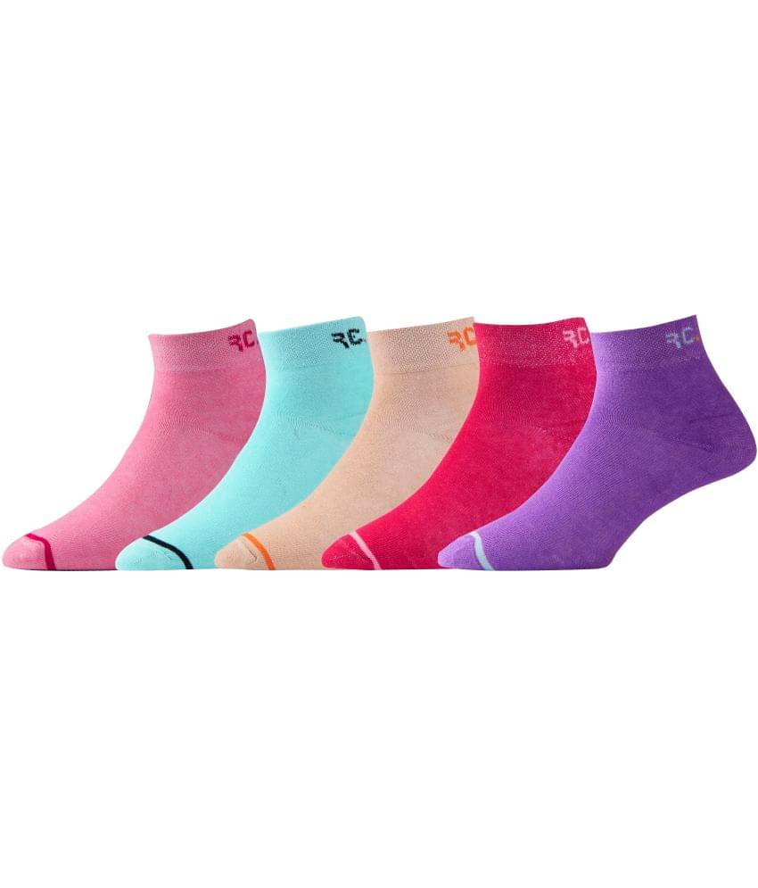     			RC. ROYAL CLASS - Multicolor Cotton Blend Women's Ankle Length Socks ( Pack of 5 )