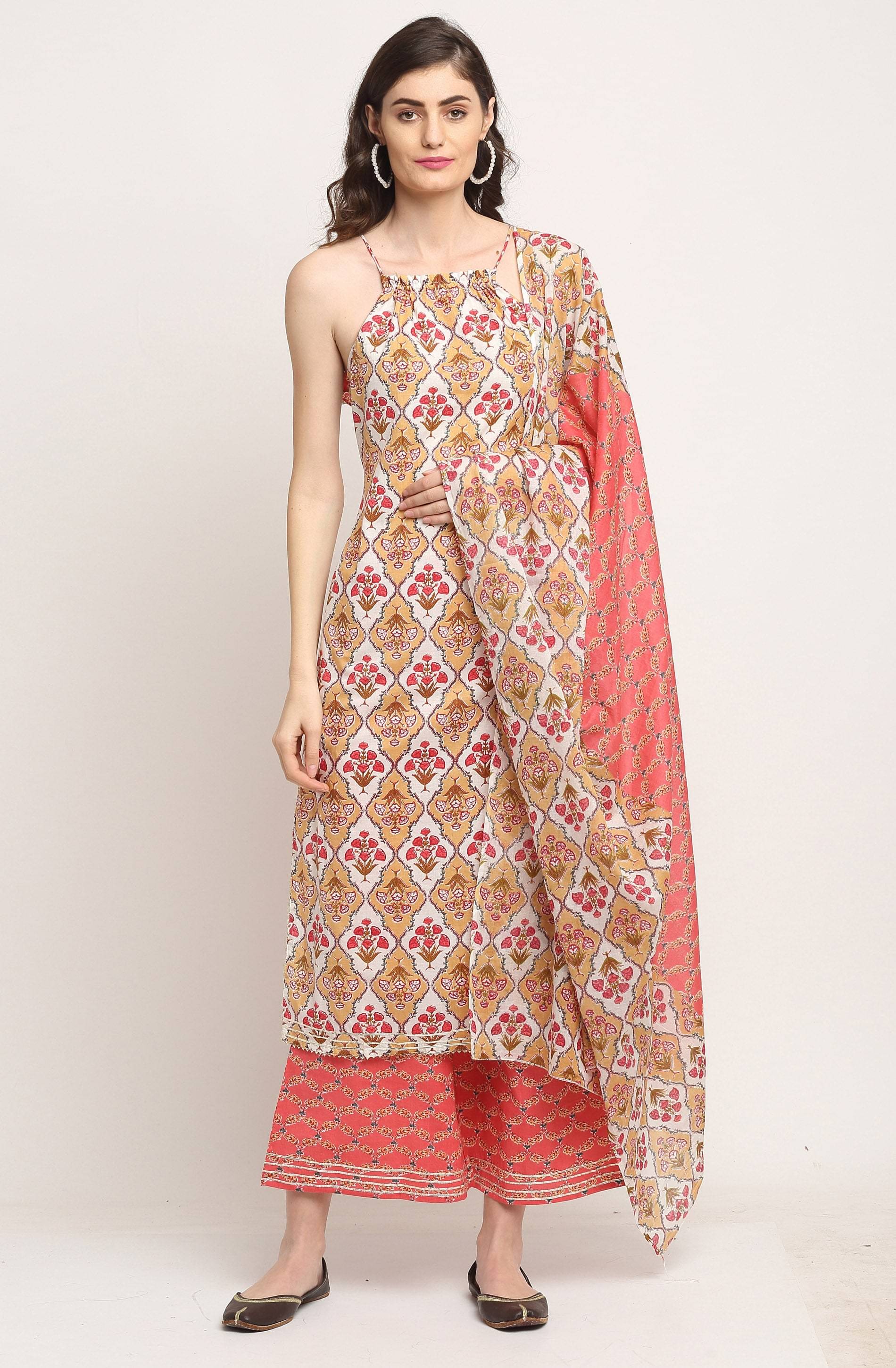     			Rajnandini - Multicolor Straight Cotton Women's Stitched Salwar Suit ( Pack of 1 )