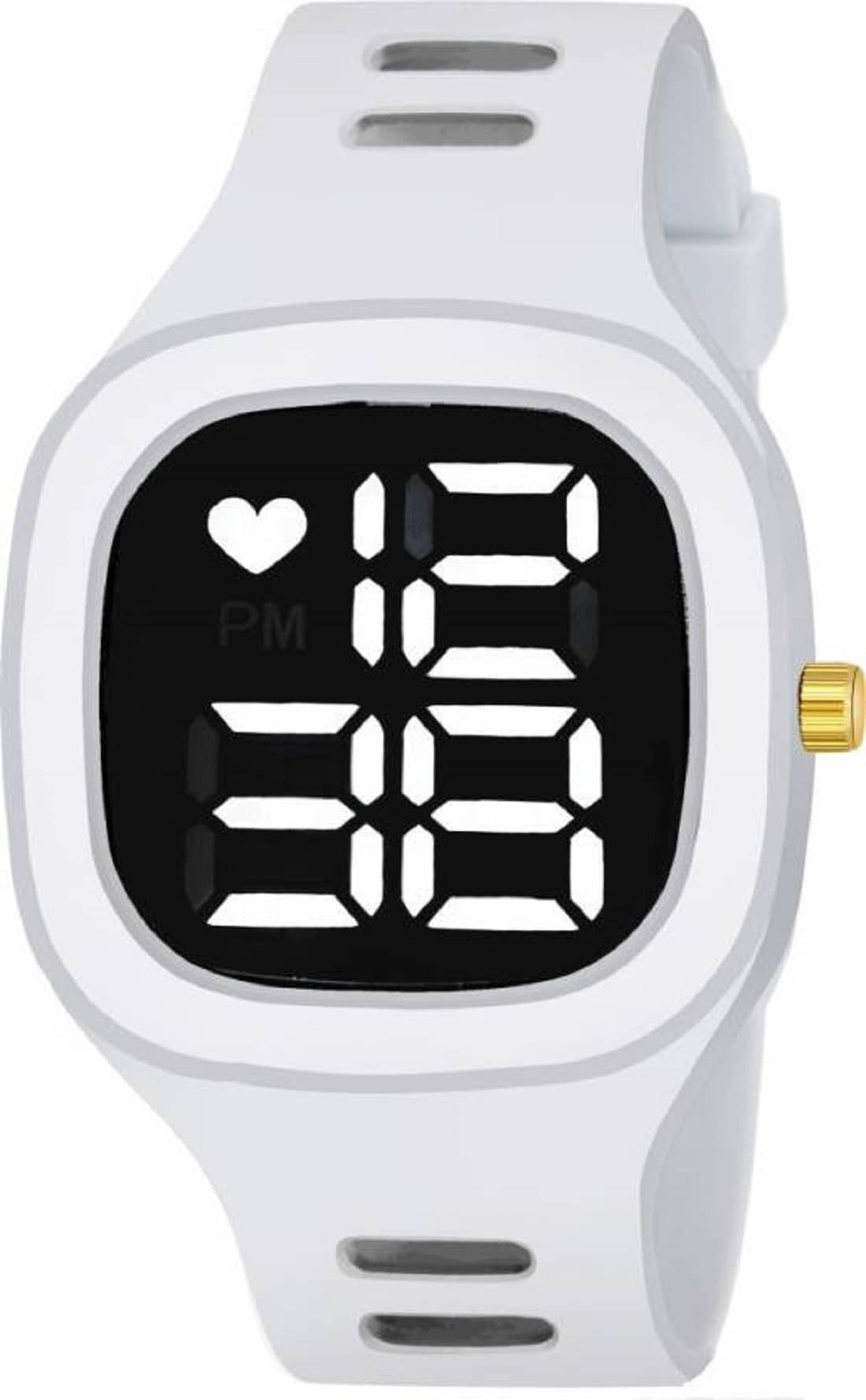 Renaissance Traders - White Silicon Digital Men's Watch