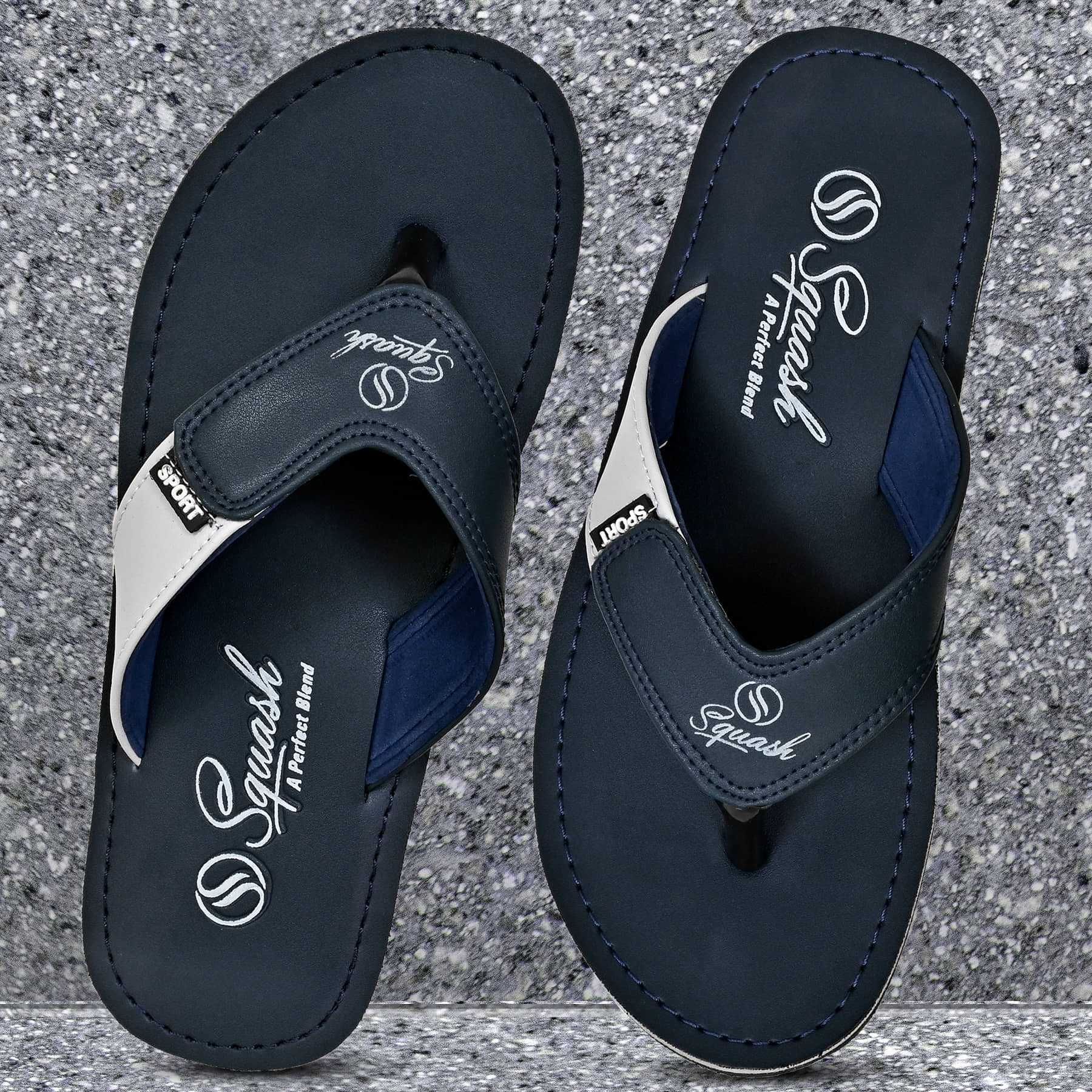 Squash - Blue Men's Thong Flip Flop