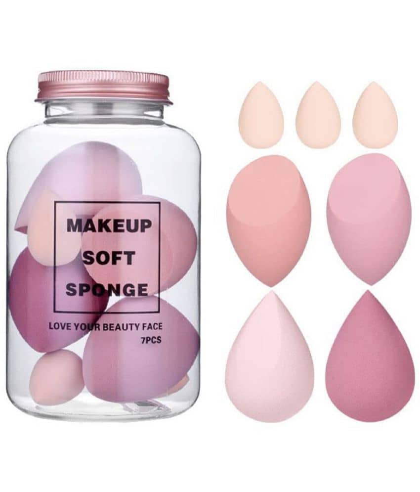 THR3E STROKES Face 20 g Beauty Blender Face Soft Sponge 4Big + 3Mini 7 Pcs