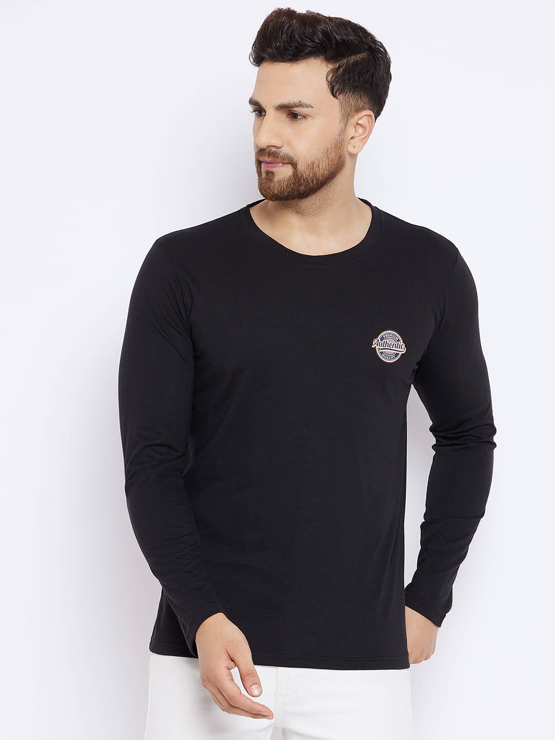 The Million Club Pack of 1 Cotton Blend Regular Fit Men's T-Shirt ( Navy )