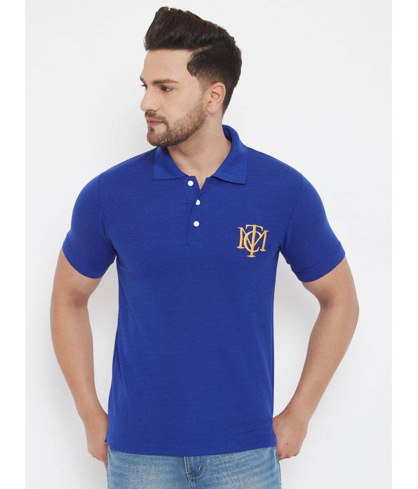     			The Million Club Pack of 1 Polyester Regular Fit Solid Half Sleeves Men's Polo T Shirt ( Blue )