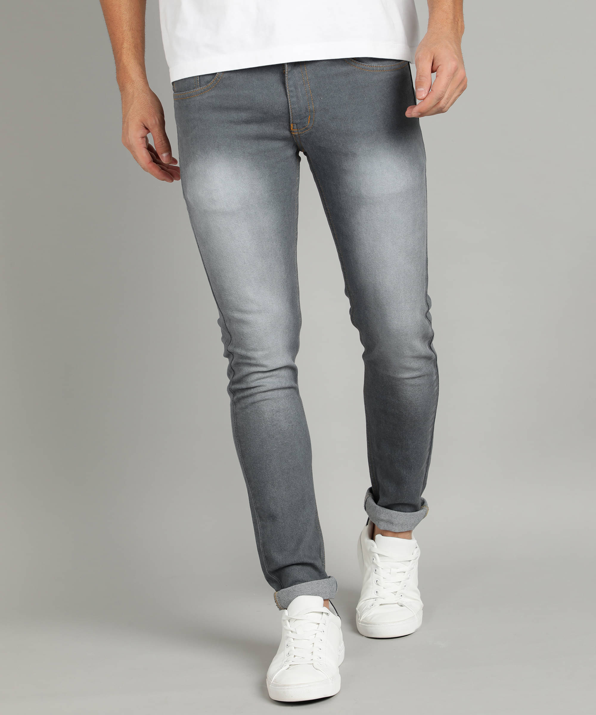     			Urbano Fashion - Grey Cotton Blend Slim Fit Men's Jeans ( Pack of 1 )