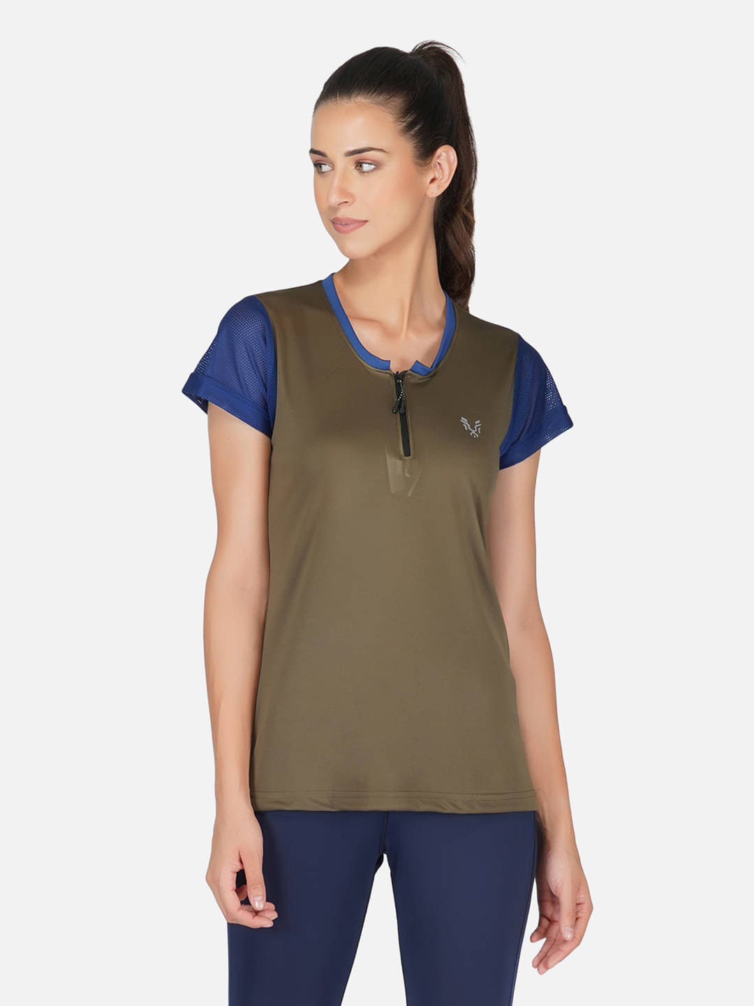     			Uzarus Green Polyester Polos - Single