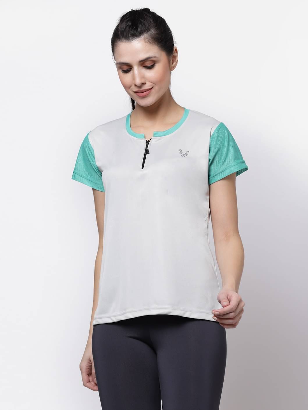     			Uzarus Grey Polyester Polos - Single