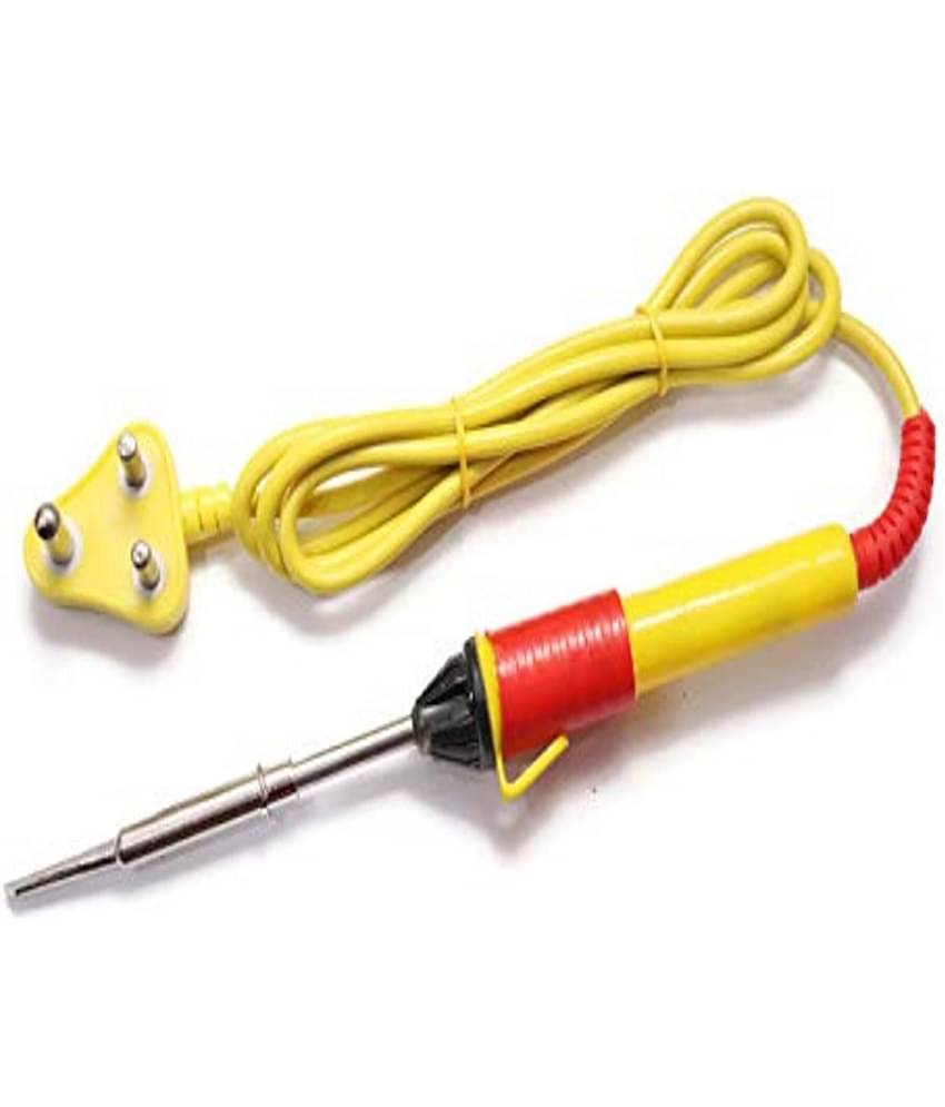 Aldeco (10 in 1) 25W Soldering Iron Kit with Wire, Flux wick, Stand,Tweezer, Tester, Tape, Jumping wire & 2 Clip