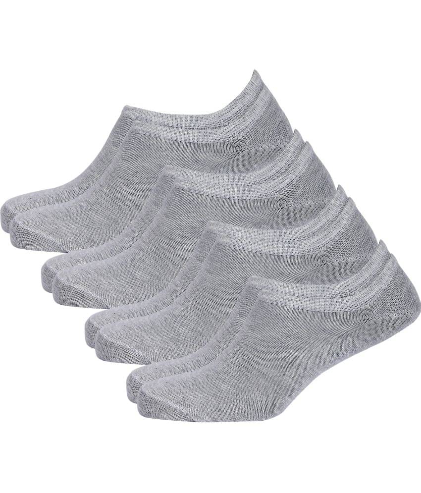 Broen - Cotton Men's Solid Light Grey No Show Socks ( Pack of 4 ) Broen - Cotton Men's Solid Light Grey No Show Socks ( Pack of 4 )