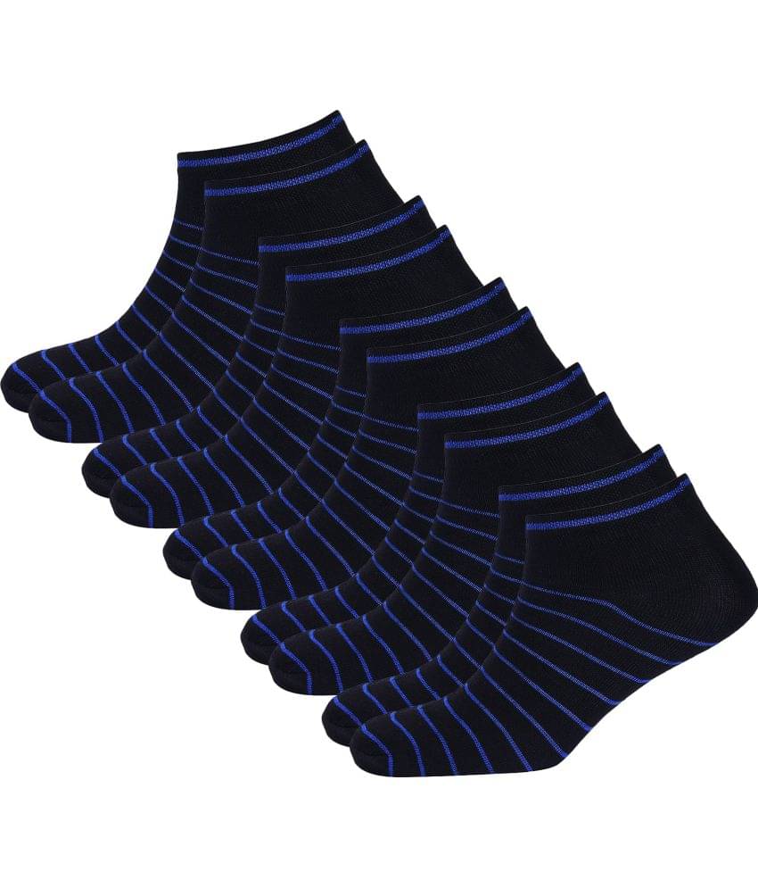 Broen - Cotton Men's Striped Blue Low Cut Socks ( Pack of 5 )     			Broen - Cotton Men's Striped Blue Low Cut Socks ( Pack of 5 )