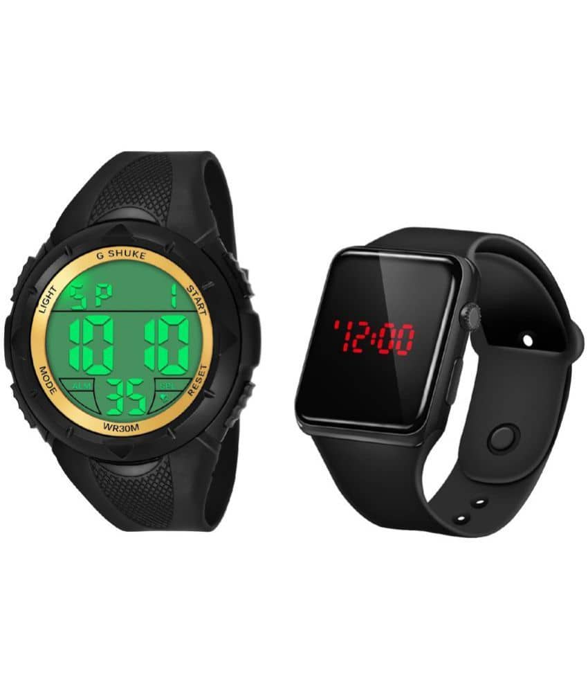 Cosmic - Black PU Digital Womens Watch