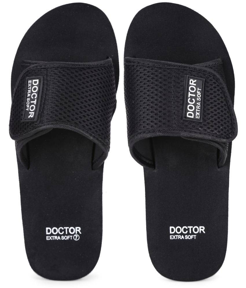    			DOCTOR EXTRA SOFT - Black Men's Slide Flip Flop