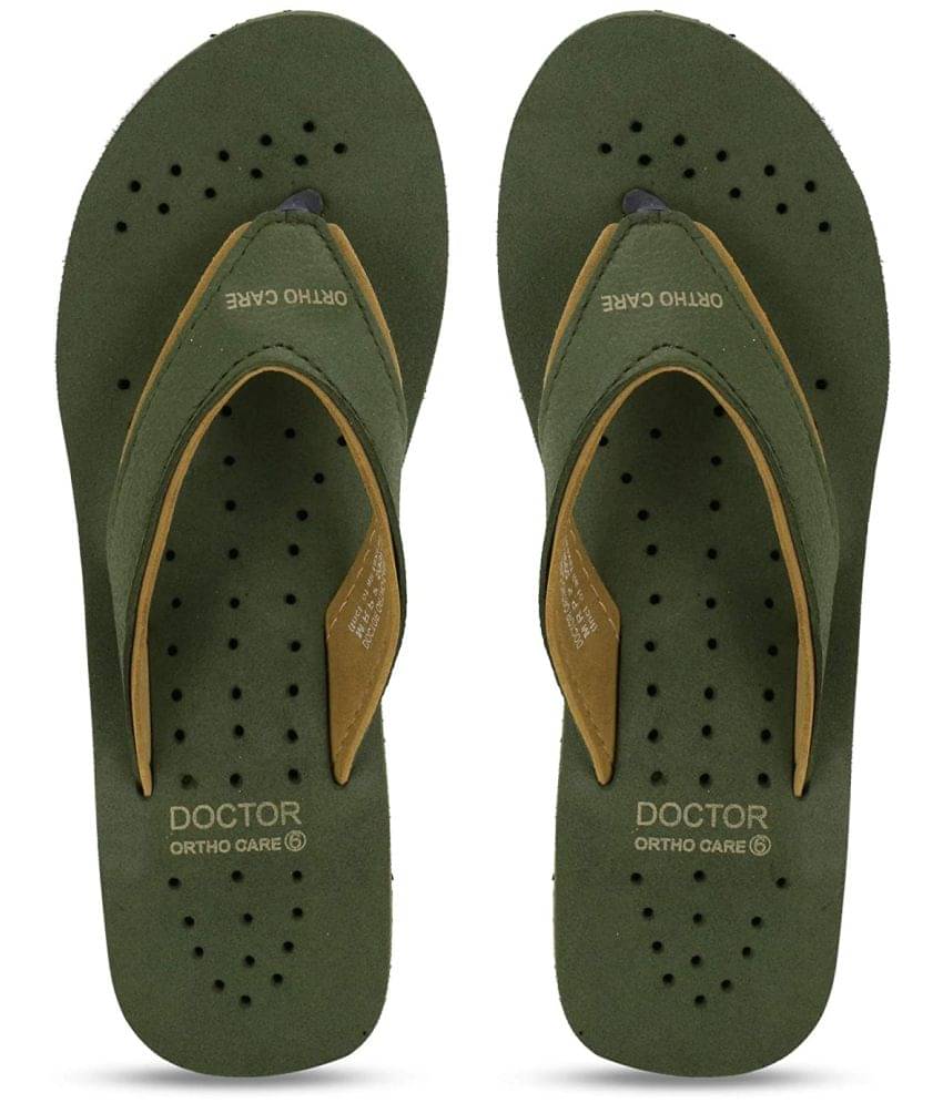     			DOCTOR EXTRA SOFT - Olive Women's Thong Flip Flop