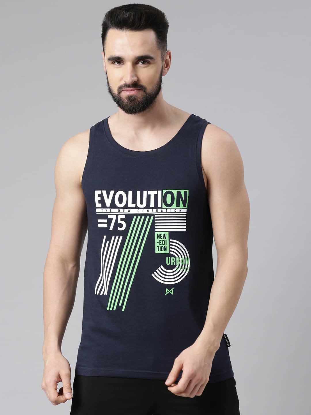 Force NXT Pack of 1 100% Cotton Regular Fit Men's T-Shirt ( Navy ) Force NXT Pack of 1 100% Cotton Regular Fit Men's T-Shirt ( Navy )