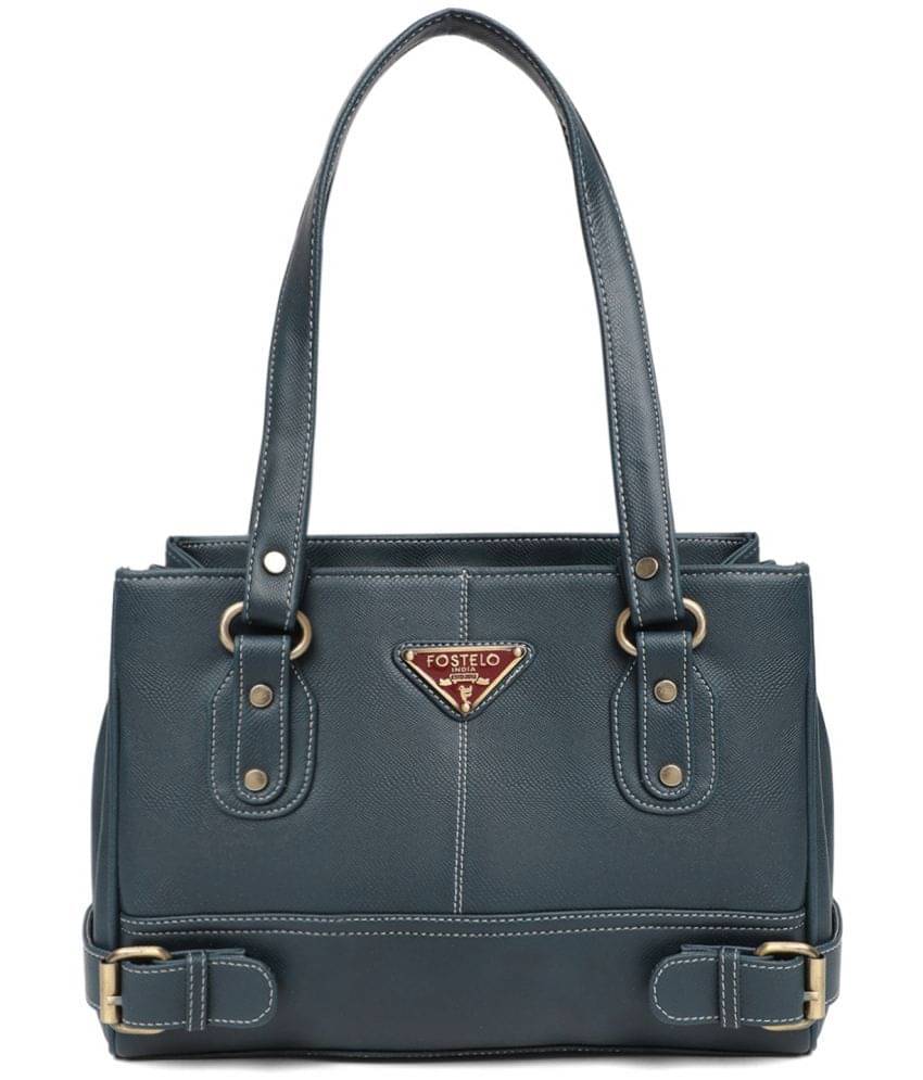     			Fostelo - Blue PU Shoulder Bag