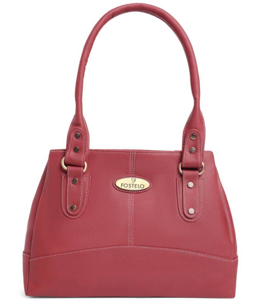 Fostelo Shoulder Bag PU Set of 1 ( Maroon ) - Handbags | Buy online on ZillyBuy
