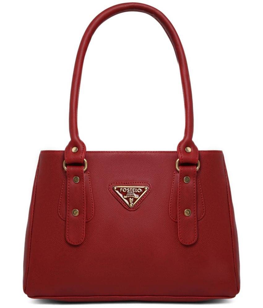     			Fostelo - Maroon PU Shoulder Bag