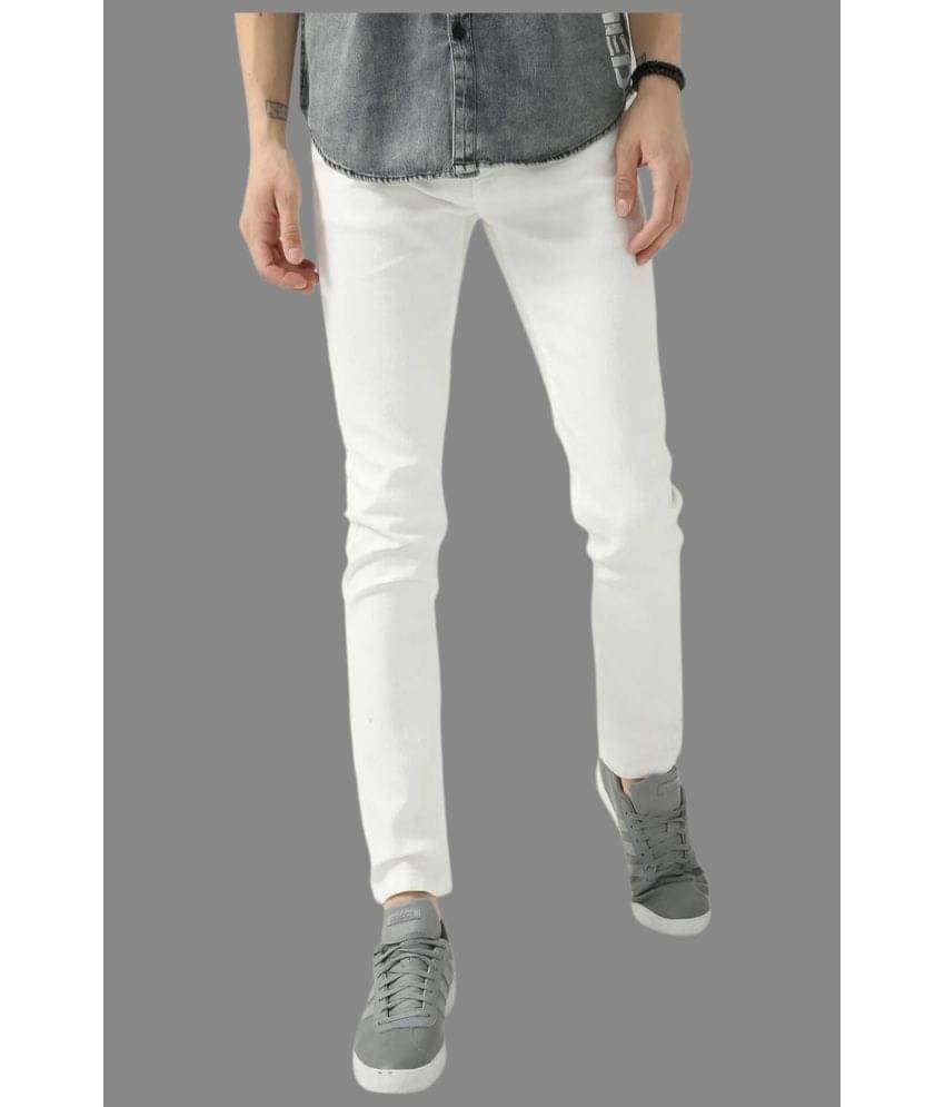    			HALOGEN - White Cotton Blend Skinny Fit Men's Jeans ( Pack of 1 )