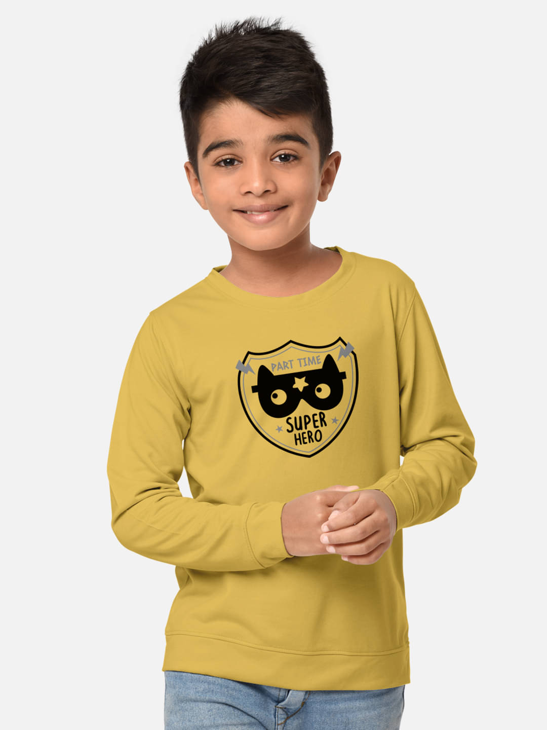    			HELLCAT Pack of 1 Boys Cotton Blend T-Shirt ( Mustard )