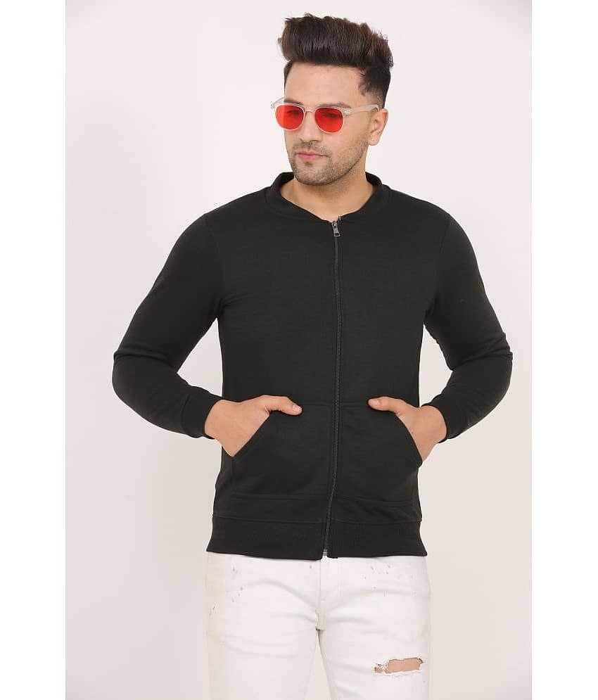 Leotude - Black Fleece Regular Fit Men's Casual Jacket ( Pack of 1 ) - Jackets & Coats | Buy online on ZillyBuy