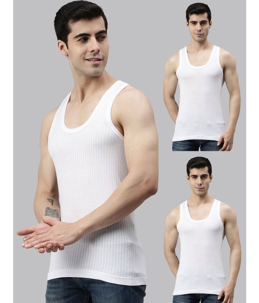 Lux Cozi - White Cotton Men's Vest ( Pack of 3 )     			Lux Cozi - White Cotton Men's Vest ( Pack of 3 )