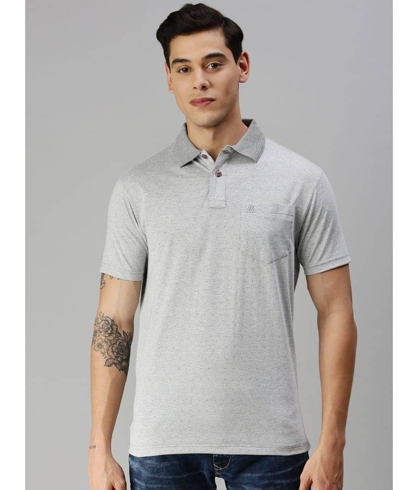 ONN - Grey Melange Cotton Blend Regular Fit Men's Polo T Shirt ( Pack of 1 ) ONN - Grey Melange Cotton Blend Regular Fit Men's Polo T Shirt ( Pack of 1 )