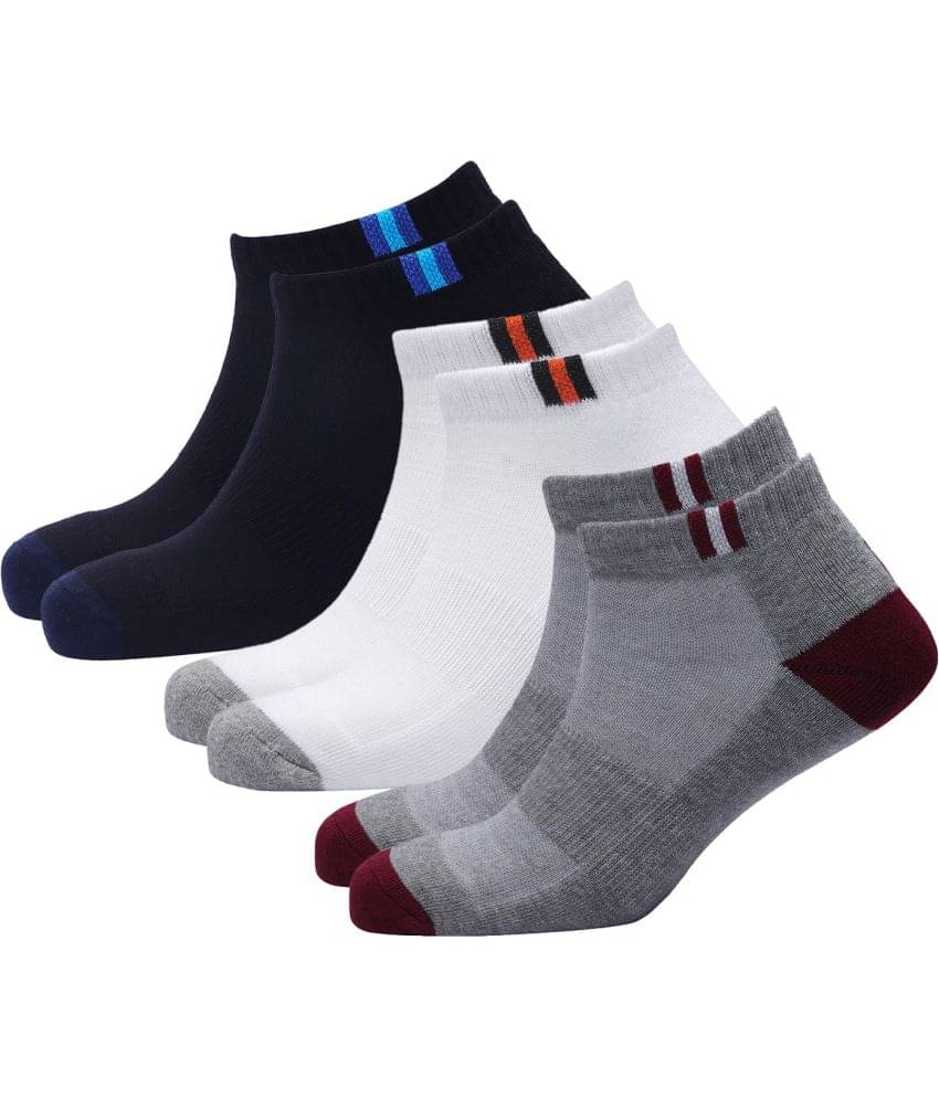     			WILDSTUFF - Cotton Men's Colorblock Multicolor Ankle Length Socks ( Pack of 3 )