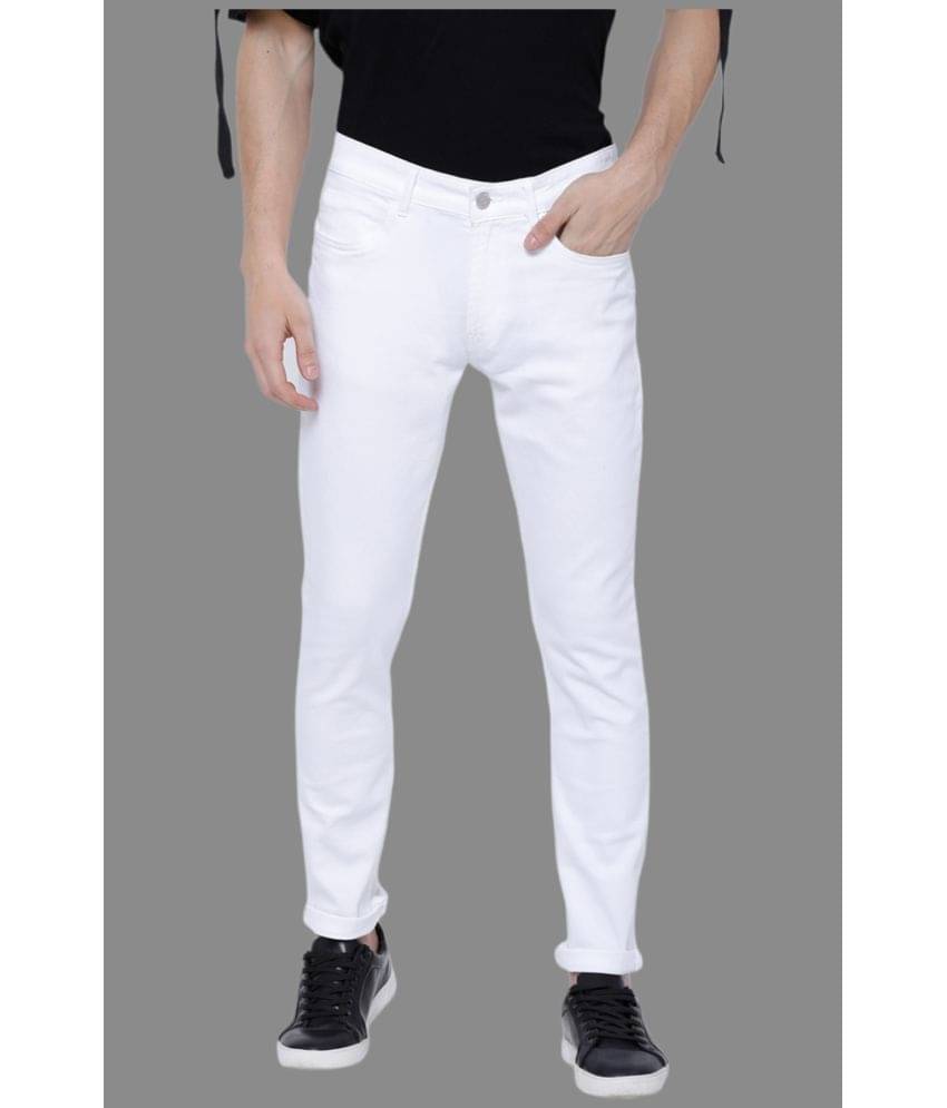 x20 - White Denim Slim Fit Men's Jeans ( Pack of 1 ) x20 - White Denim Slim Fit Men's Jeans ( Pack of 1 )