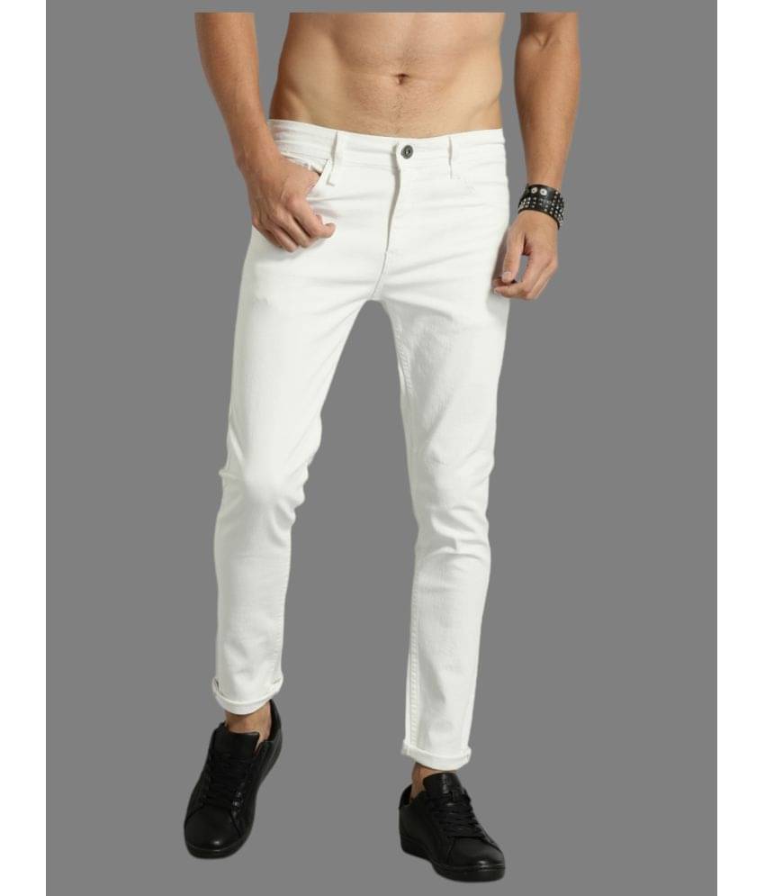 x20 - White Denim Skinny Fit Men's Jeans ( Pack of 1 ) x20 - White Denim Skinny Fit Men's Jeans ( Pack of 1 )