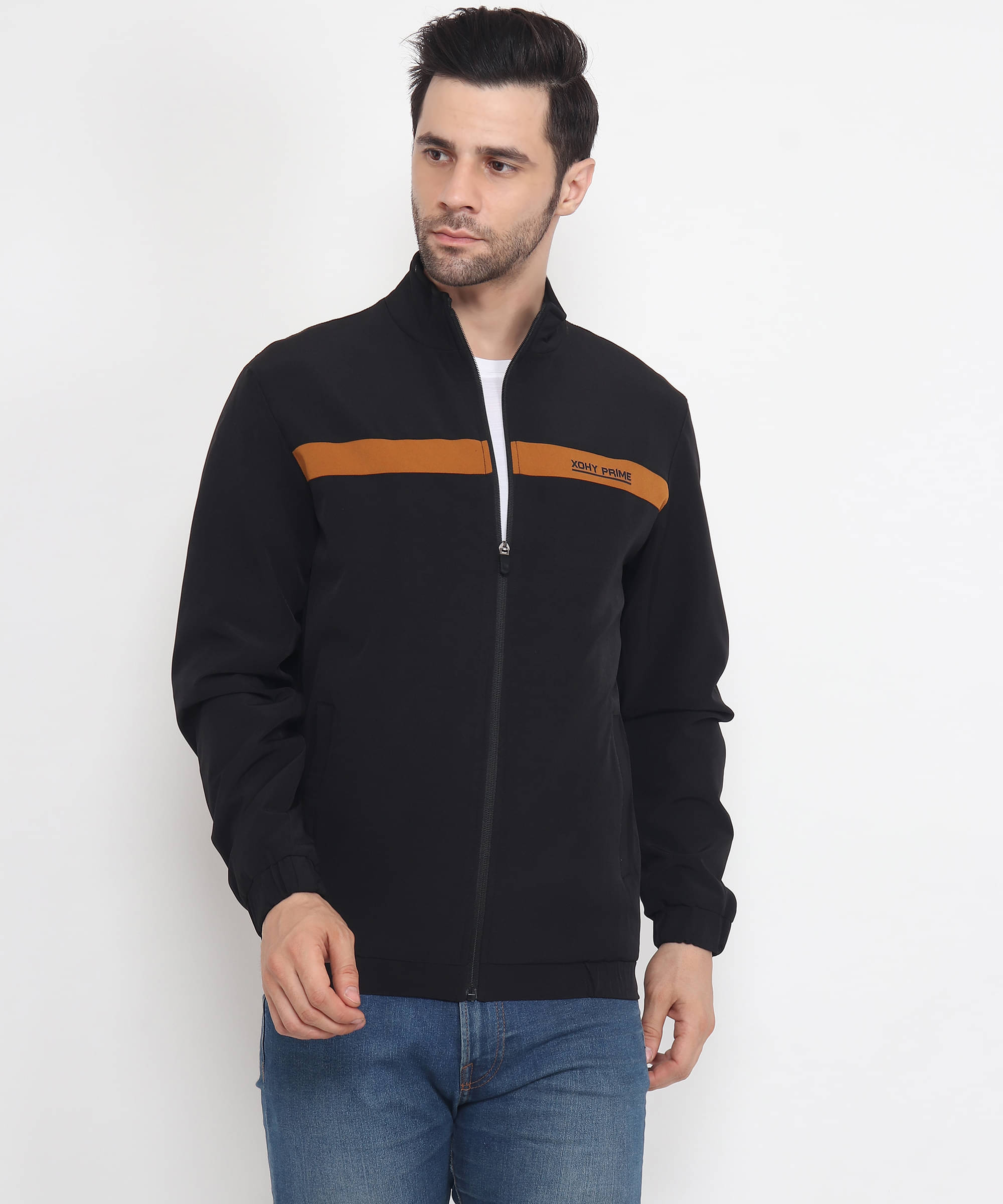 xohy - Black Nylon Regular Fit Men's Casual Jacket ( Pack of 1 ) xohy - Black Nylon Regular Fit Men's Casual Jacket ( Pack of 1 )