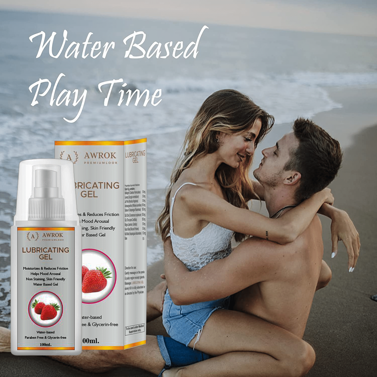 AWROK Ayurvedic Lubricant Lubricating Lube Long Lasting Time Lubrication Water Based Gel Jelly Women, Vaginal Moisturizer, No Color No Fragrance Non Staining Itching Dryness Female 100G AWROK Ayurvedic Lubricant Lubricating Lube Long Lasting Time Lubrication Water Based Gel Jelly Women, Vaginal Moisturizer, No Color No Fragrance Non Staining Itching Dryness Female 100G