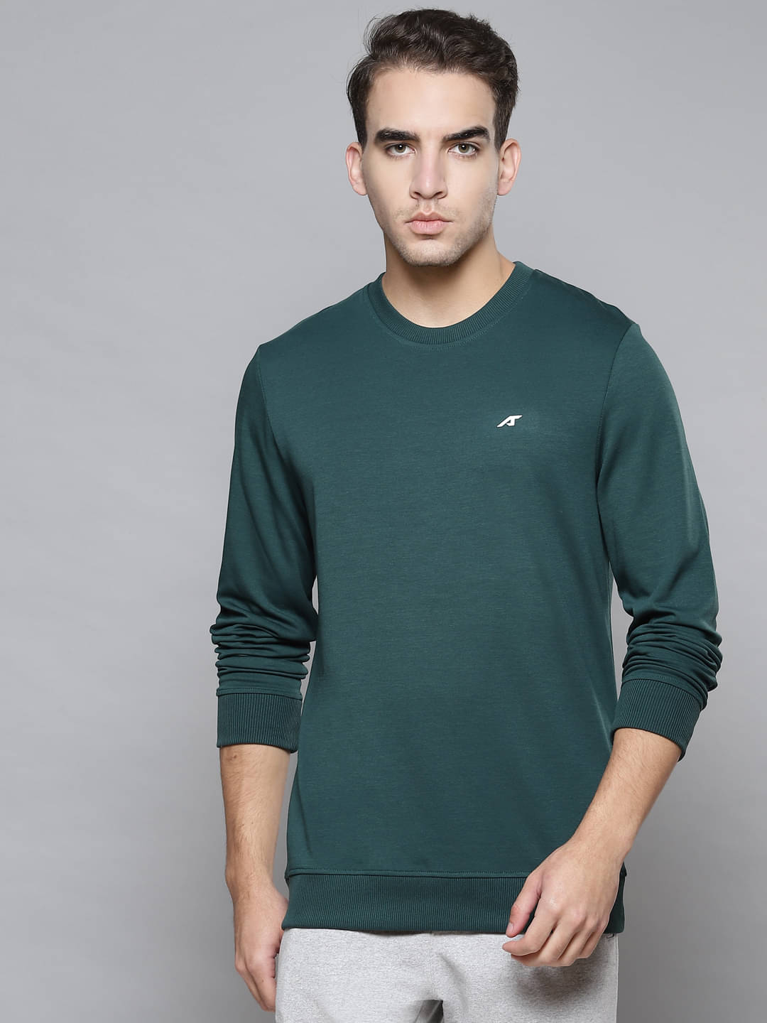 Alcis - Green Cotton Men's Running Sweatshirt ( Pack of 1 ) Alcis - Green Cotton Men's Running Sweatshirt ( Pack of 1 )