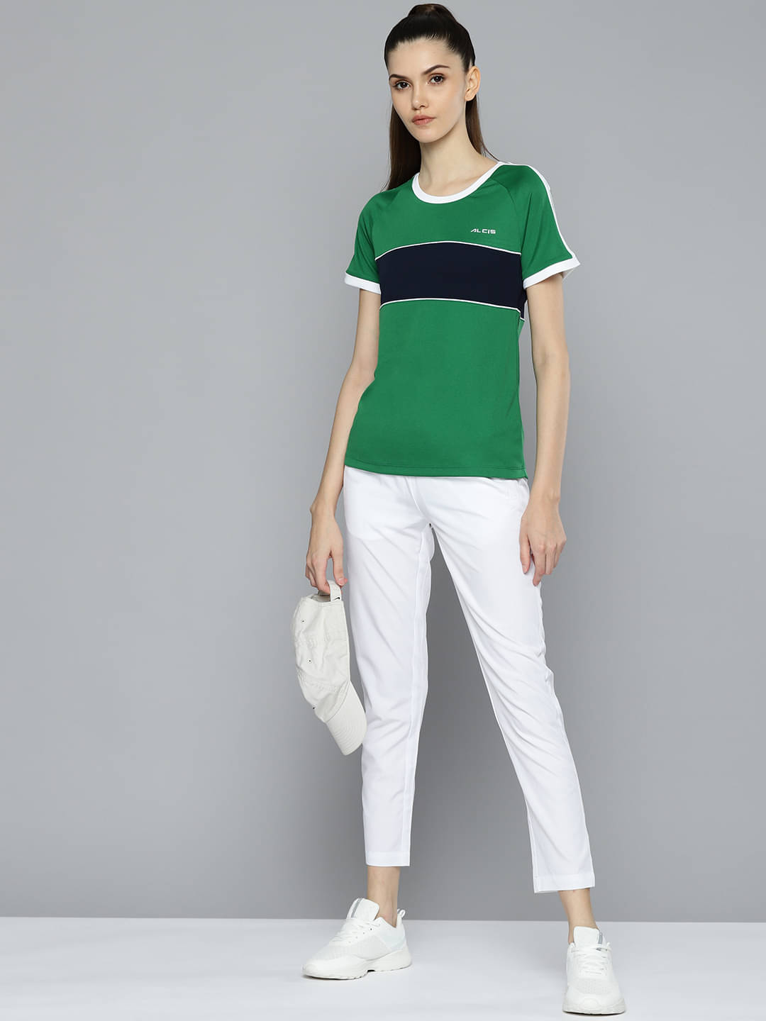     			Alcis Green Polyester Tees - Single
