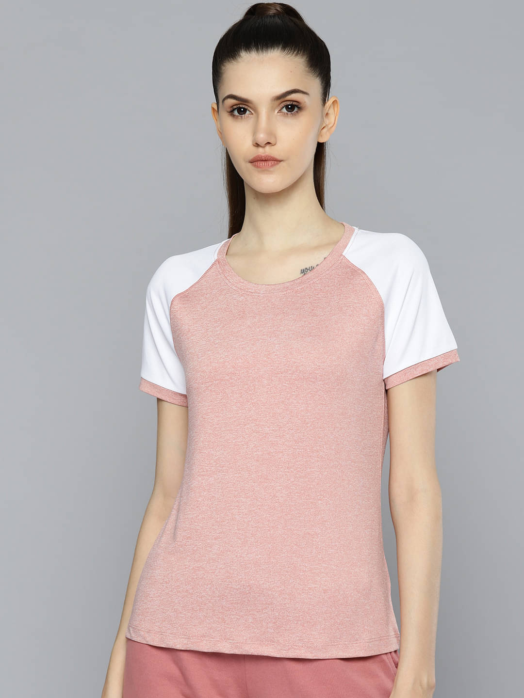    			Alcis Pink Polyester Tees - Single