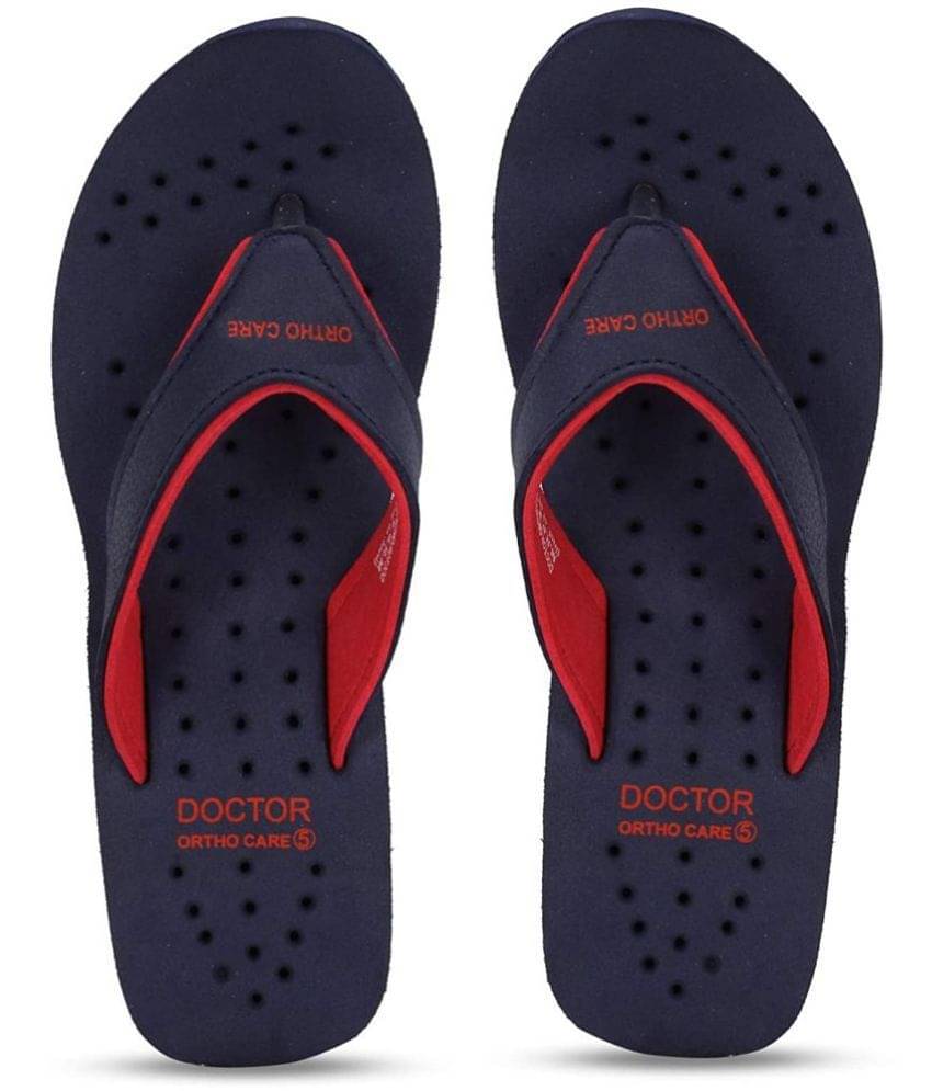 DOCTOR EXTRA SOFT - Navy Blue Women's Thong Flip Flop     			DOCTOR EXTRA SOFT - Navy Blue Women's Thong Flip Flop