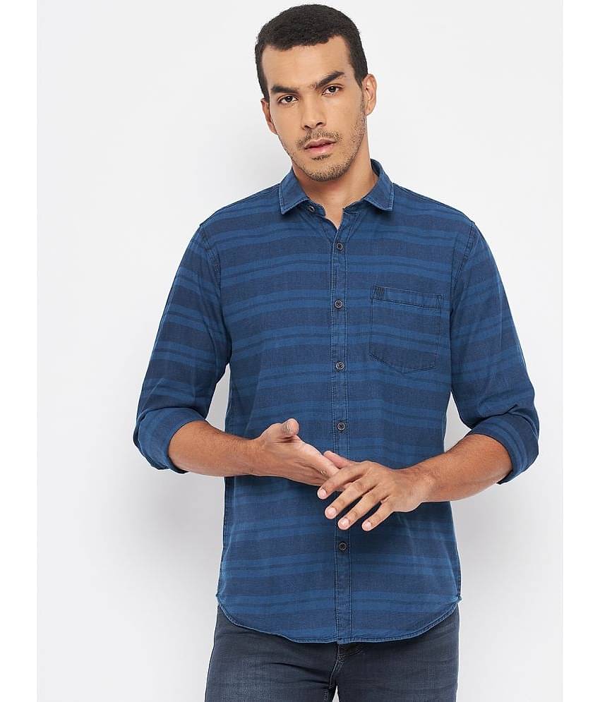 Duke - Blue 100% Cotton Slim Fit Men's Casual Shirt ( Pack of 1 )