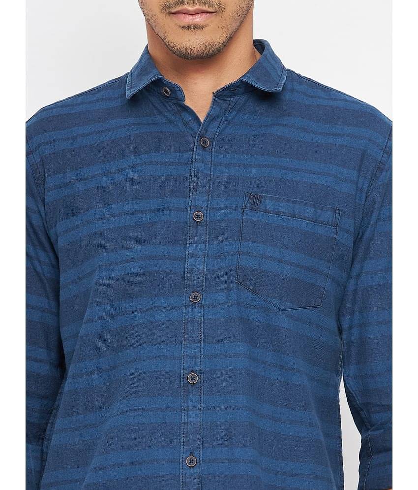 Duke - Blue 100% Cotton Slim Fit Men's Casual Shirt ( Pack of 1 )