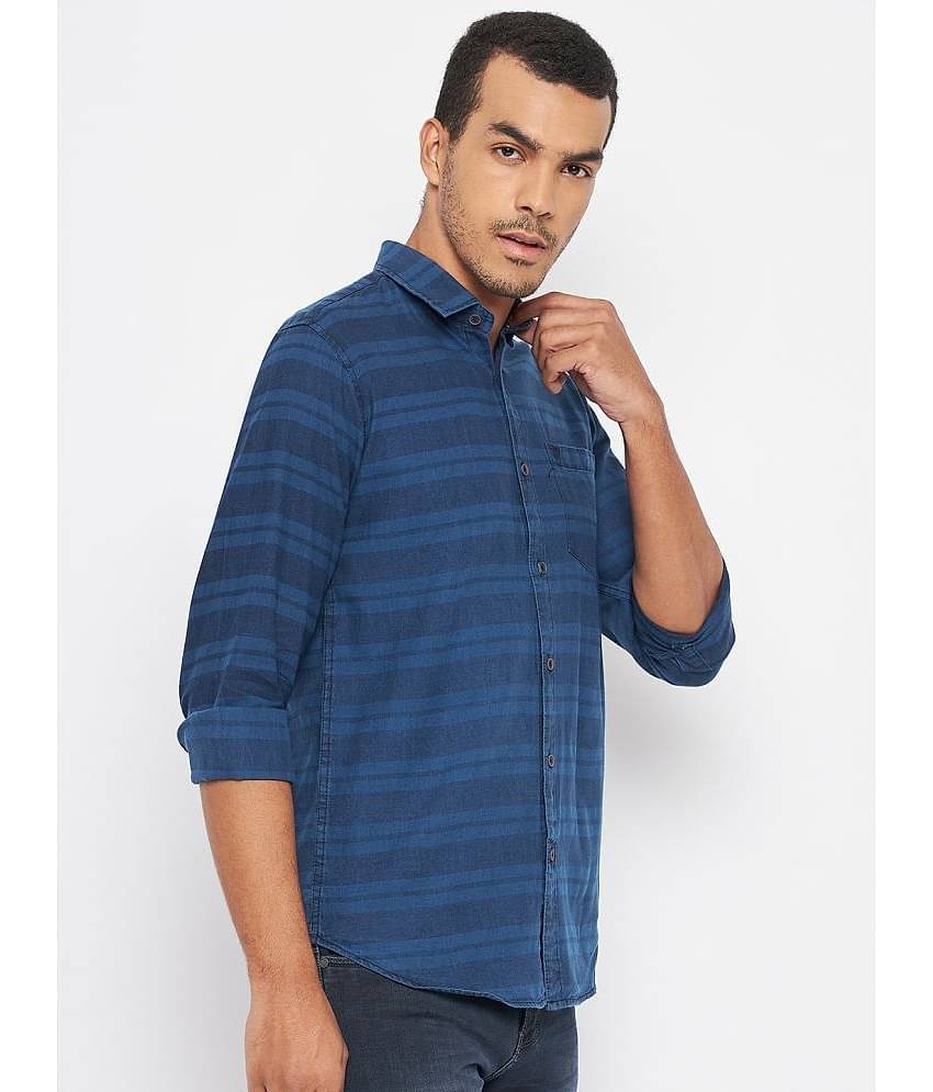 Duke - Blue 100% Cotton Slim Fit Men's Casual Shirt ( Pack of 1 )