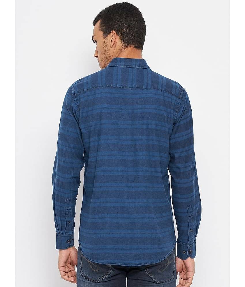 Duke - Blue 100% Cotton Slim Fit Men's Casual Shirt ( Pack of 1 )