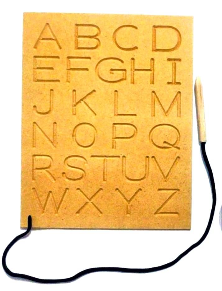     			ENGLISH UPPER  ALPHABET WRITING PRACTICE BOARD  WITH DUMMY PENCIL FOR KIDS PRE PRIMARY EDUCATION