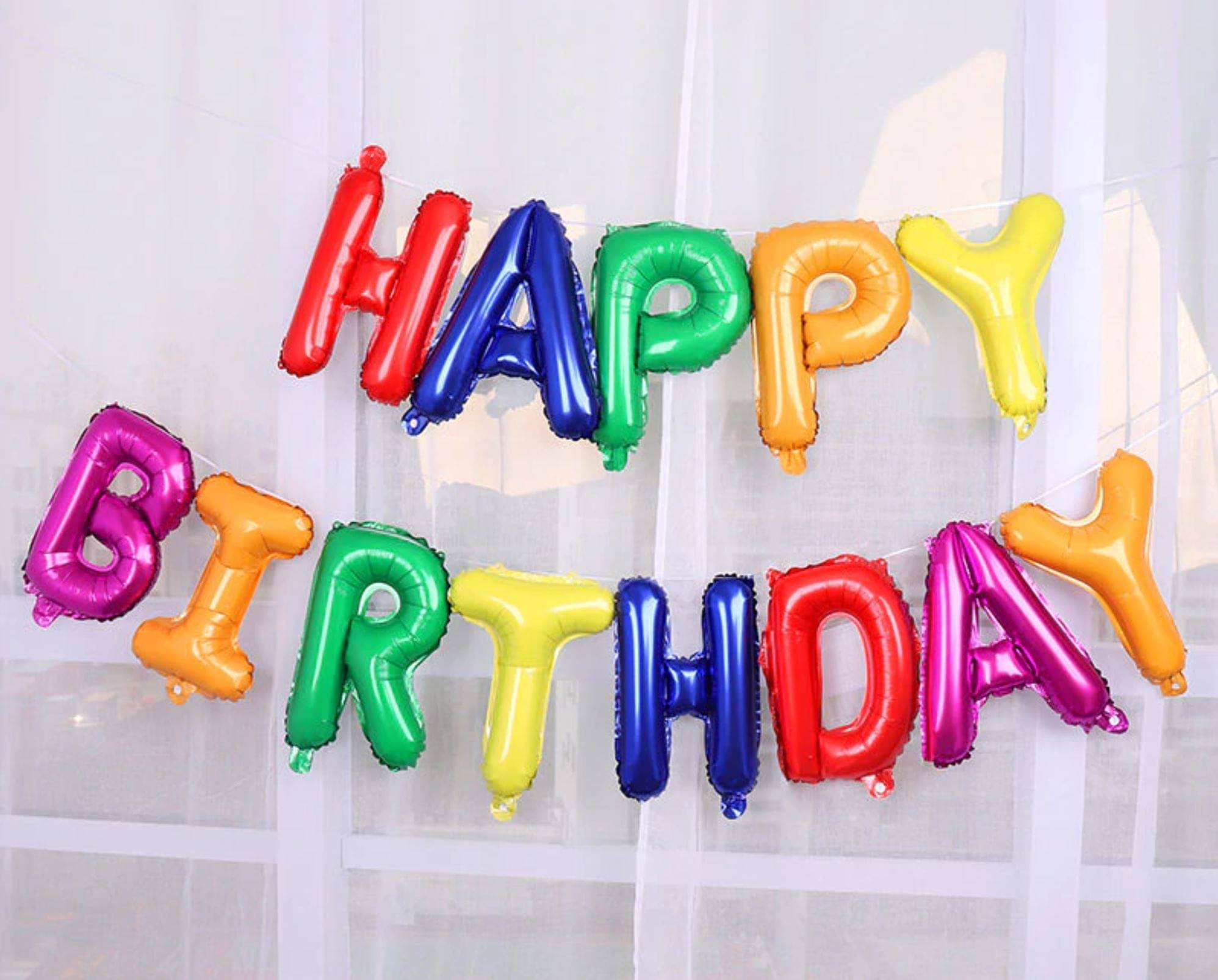     			Kiran Enterprises Happy Birthday Foil Letter Balloon For Birthday Decoration