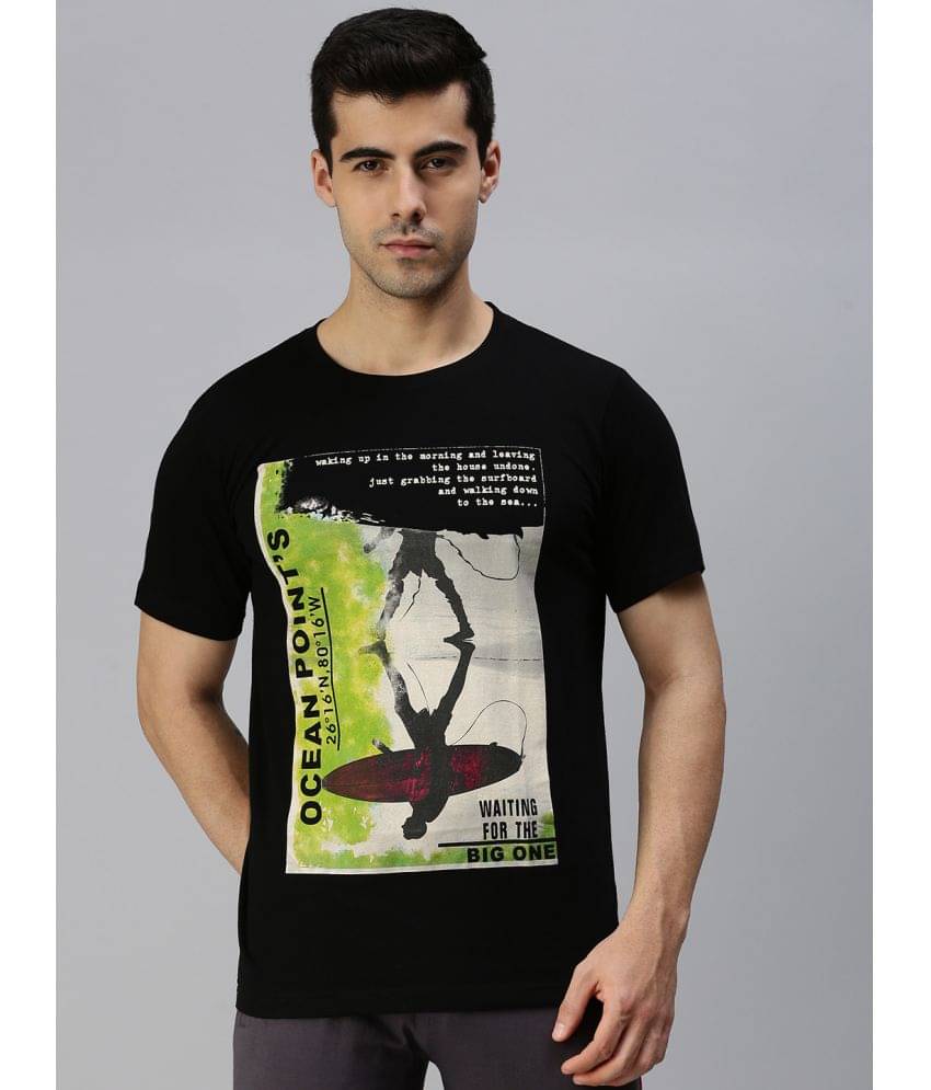     			ONN - Black Cotton Blend Regular Fit Men's T-Shirt ( Pack of 1 )