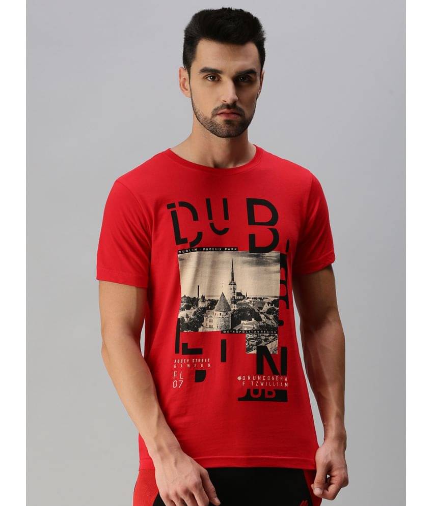 ONN - Red Cotton Blend Regular Fit Men's T-Shirt ( Pack of 1 )     			ONN - Red Cotton Blend Regular Fit Men's T-Shirt ( Pack of 1 )
