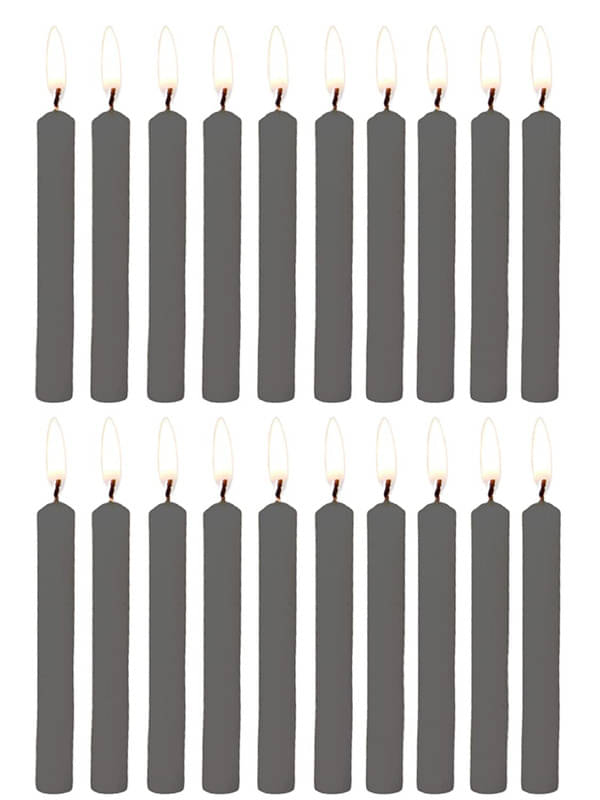 PROSPERRO LUMO - Grey Unscented Pillar Candle 10 cm ( Pack of 20 ) PROSPERRO LUMO - Grey Unscented Pillar Candle 10 cm ( Pack of 20 )