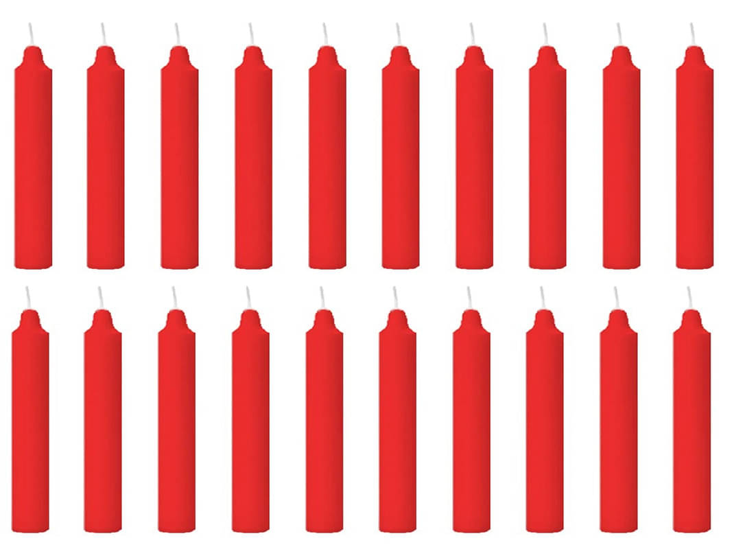     			PROSPERRO LUMO - Red Unscented Pillar Candle 10 cm ( Pack of 20 )