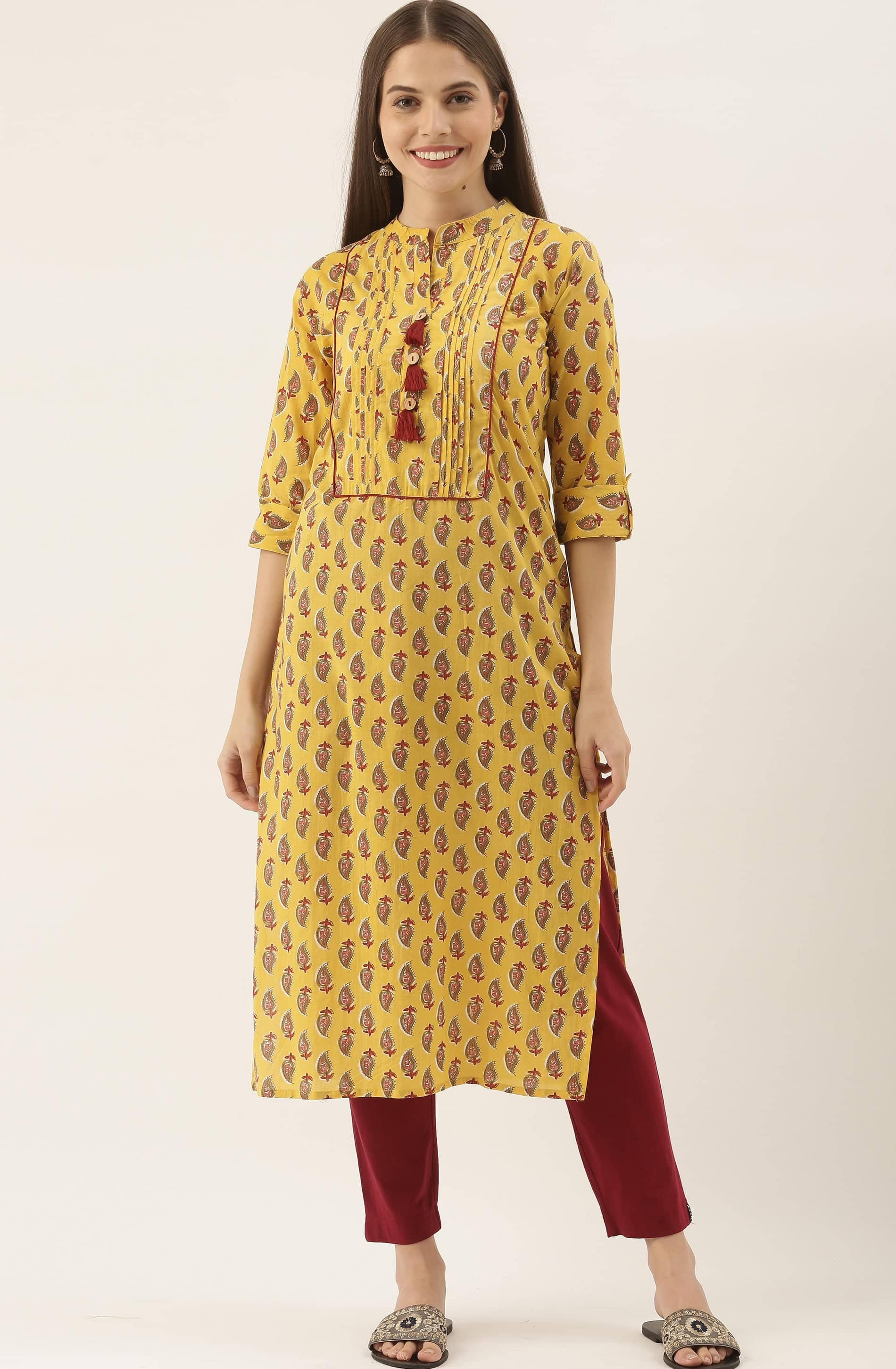 Rajnandini - Blue 100% Cotton Women's Straight Kurti ( Pack of 1 ) - Kurtis, Tunics | Buy online on ZillyBuy