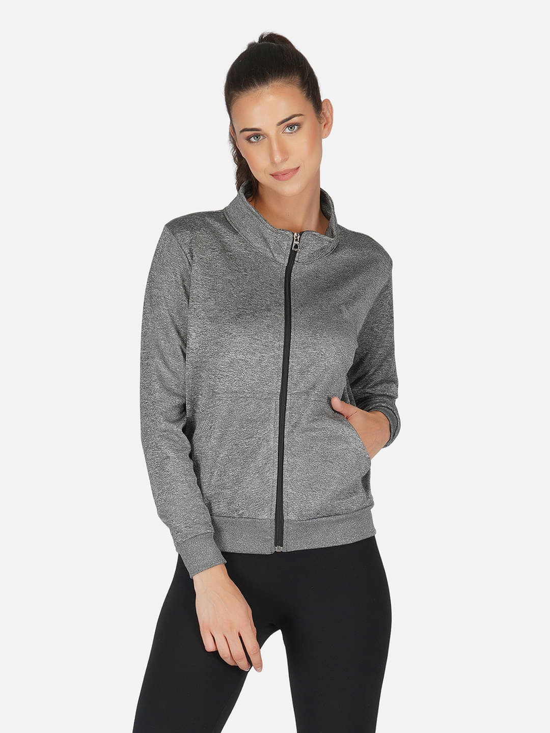     			Uzarus - Grey Polyester Women's Jacket